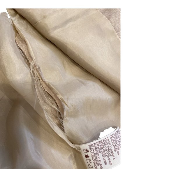 BLOUSE Sleeveless Sz 20W Beige Silk-look Side Zip Mother of the Bride - Picture 11 of 13